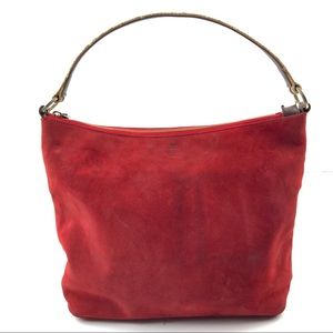 Kate Spade Red Suede Hobo Bag